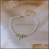 Bangle Bangle Necklace and Earring Set for Women Casual White Freshwater Pearl Womens Armband Bow Knot Forest Series Girlbangle