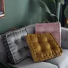 베개 사각형 벨벳 타타미 명상 바닥 요가 소파 의자 가정용 두꺼운 베이 창문 푸프 손잡이