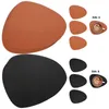 Table Mats Placemats Leather And Coasters Washable Round Double-Sided Non-Slip Faux