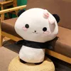 3560 cm söt fet panda med blomma plysch kudde björn popdjur leksak kudde tecknad kawaii dockor för flickor älskare gåvor j220729