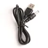 Port USB de 80 cm vers câbles d'alimentation à baril DC 5,5 x 2,1 mm, câble d'extension de connecteur noir