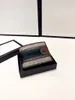 هدية للرجال مصممين محفظة قصيرة حامل بطاقة الائتمان محفظة سوداء على الطراز الأسود مع box290b