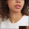 Ketten Colorf Regenbogen Frauen Halsband Geometrische Neon Emaille Kegelförmige Charme Link Kette Trendy Halskette Ketten Drop Lieferung Schmuck N Dhiko