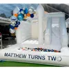 Wedding Bounce House Inflatable Bouncy Castle With Slide Ball Pit Pink White Moon Jumps For Party Rental