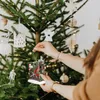 2022 nouvelles décorations de Noël 3D Mini Père Noël Vieux Train Suspendu Pendentif Joyeux Personnes Âgées Ornement À L'extérieur Intérieur Arbre Décor Vacances Enfant Cadeau