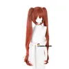 2021 Novo jogo Hot Game Pretty Derby Daiwa Scarlet peruca linda Long Red Brown Tails Tails Hairstyle Wig Cosplay Props Length J220720