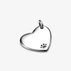 925 sterling Silver Charms محفورة على شكل مخلب على شكل طوق Pet Pendant Fit Original European Charm Bracelet Fashion Pet Accessories