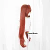 2021 Nouveau jeu chaud Anime Pretty Derby Daiwa Scarlet perruque belle longue queue de cochon rouge brun coiffure perruque cosplay accessoires longueur J220720