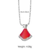 Colar de pingente colar em forma de leque em forma de leque feminino Chain de clavícula feminina Light Luxury Retro Jewelry Products
