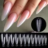 False Nails 60/100Pcs Dual Forms Tips Quick Extension Gel Mold Nail System Full Cover For Manicuring Tools Set