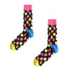 Men's Socks Design Breathable Cotton Man In Tube British Style Casual Bright Colours Fashion Novelty For Year Gift