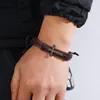 Bracelets de charme Croix Design Classique En Acier Inoxydable Bracelet En Cuir Pour Hommes Beaux Cadeaux De Noël