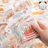 70pcs Cute Abu Eat 5 Food Party Memo Pad Decorative Stationery Scrapbooking Planner Calendars Gift Journaling Decoration