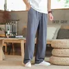 Calça masculina masculino homem casual solto e fino algodão frio line esportes pernas largas Muitos bolsos