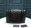 Designersreal autentisk kvalitetsdesigner Loulou Bag stora axelkedjor Crossbody Clutch Bags Pures Pures ￤kta kalvskinnl￤der