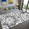 Ковры Мандала черный ковер цветочный цветочный коврик для коврика коври