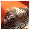 Scarves Luxury Manual Hand Rolled Twill Silk Scarf Women Horse Print Square Hem Echarpes Foulards Femme Wrap Bandana Hijab 90CM