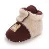 ブーツ素敵な暖かいデザインベビーガールズボーイズ幼児最初のウォーカーシューズソフトかわいい冬の非滑りのフランジング