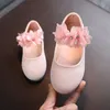 Baskets bébé filles chaussures de marche enfants en cuir PU grande fleur été princesse fête de mariage danse 221107