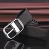 Gordels hoogwaardige klassieke pin buckle riem mannen ontwerper mode tailleband casual vol graan leer zwarte cintos masculino's