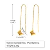 Dangle Earrings Japanese Korean Fashion Butterfly For Women Girls Gifts Jewelry Gold Color Stainless Steel Thread