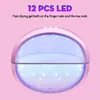 Sèche-ongles Lampe à LED UV pour s Séchoir Gel Vernis avec 12 LED Manucure Temps de séchage Capteur Machine 221107