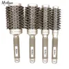 4 storlekar BOAR BRISTLE Nylon Hårborste Nano Ceramic Curling Hair Brush Set Aluminium Barrel AntiHeat Round Rolling Brush330W7345794