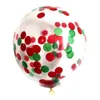 Kerstfeestbenodigdheden Red Green Confetti Ballon Set Merry Christmas Decorations