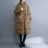 Casacos de trincheira feminina Casa leves de algodão acolchoado Mulheres 2022 Roupas de inverno Tamanho Extra grande largo Longo Longo Capuz Trend Outwear