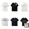 23SS 플래시 여름 티셔츠 스타일리스트 남자 티 이탈리아 패션에서 만든 짧은 슬리브 편지 인쇄 티셔츠 여자 의류 s-2xl 멀티 스타일