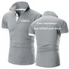 Herren-Poloshirts, Sommer-Herren-Poloshirt, individuelles Logo, lässig, hochwertige Baumwolle, kurze Ärmel, Herren-T-Shirts, Tops, können nach Ihren Wünschen angepasst werden
