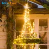 Strängar 200LEDS LED Fairy String Lights 2m 10 Wires Copper Wire Lamp Wedding Holiday Party Lighting 110V 230V Power Adapter ingår