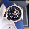 Reloj para hombre Relojes con movimiento de cuarzo para hombres Relojes de pulsera de moda Reloj de pulsera de negocios Correa de goma Montre De Luxe 41MM