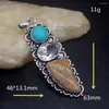 Pendant Necklaces Gemstonefactory Jewelry Big Promotion 925 Silver Charm Jasper Sea Sediment Topaz Women Ladies Gifts Necklace 1016