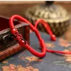 Urok bransoletki 8 mm ręcznie wykonana chińska bransoletka czerwona czarna sznur DIY Naturalne agaty koraliki dla kobiet prezent regulowany długość