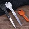 Складной нож из нержавеющей стали Кольца для ключей Брелки Мини-карманные ножи Открытый кемпинг Охота Тактические боевые ножи Инструмент для выживания 8 цветов