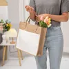 Sublima￧￣o por atacado Bolsas em branco Branco Bolsa de compras de transfer￪ncia de calor