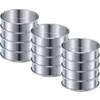 Baking Moulds Double Rolled Tart Rings Stainless Steel Round Muffin Metal Crumpet Molds For Making 12