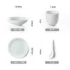 Placas 4pcs Conjunto de tigelas de cerâmica nórdica e criativo EL One Pessoa de quatro peças de mesa de mesa de tabela Restaurante chinês personalizado