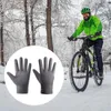 Gants de cyclisme hiver temps froid thermique avec écrans tactiles épaississants imperméables anti-dérapants réfléchissants pour la randonnée