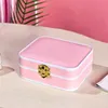 PU Leather Small Portable Travel Case Necklace Boxes Earring Ring Jewelry Organizers Display