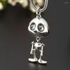 Kedjor S925 Sterling Silver Pure Jewelry Fashion Personlighet och kreativitet Skull Clown Trendy Intressanta m￤n Kvinnor h￤ngsmycken