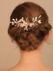 Headpieces Pearl Crystal Brides Hair Combs Fashion Wedding Tiaras Handmade Party Prom Jewelry Bridal Headwear Headpiece For Women