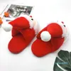 Designer -Casual Cartoon Originality Santa Claus Cotton Plux Toy Coupages Coupages Gift Home Thermal Home Slippers