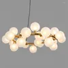 Chandeliers Modern Loft Led Gold/Black Nordic Living Room Hanglamp Restaurant Bedroom Pendant Lamp Bubble Ball Home Deco