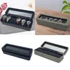 Watch Boxes Box Storage 6 Slot Showcase With Lid Display Case Holder Jewelry Organizer Dustproof Large For Men And Women