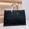 Mode trend kvinnor handväska rive gauche tote shopping väska handväskor topp linne stora strandsäckar designer resor crossbody axel satchel brandwomensbags