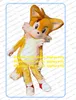 Yellow Tails Fox Mascot Costume Adult Cartoon Character Outfit Suit Commemorate Souvenir Allen Lovely zz7694