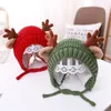 Kapaklar Şapkalar Beanieskull Caps Sevimli Geyik Elk Antlers Bebek Şapkası Kış Kış Sonbahar Sıcak Peluş Örme Kulak Isıtma Çocuk Bonnet Erkek Kızlar Beanie Noel S 221107