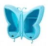 Förvaringslådor 2022 Creative Butterfly Makeup Organization Box Wall-Moned Punch-Free Dust-Proof Badrumsställ